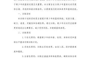 如何设计适合青少年的篮球训练规矩:提升篮球技能与团队合作的关键策略